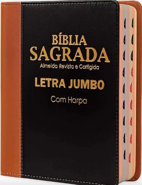 Capa do livro Bíblia Sagrada Almeida Revista e Corrigida, Letra Jumbo, com Harpa